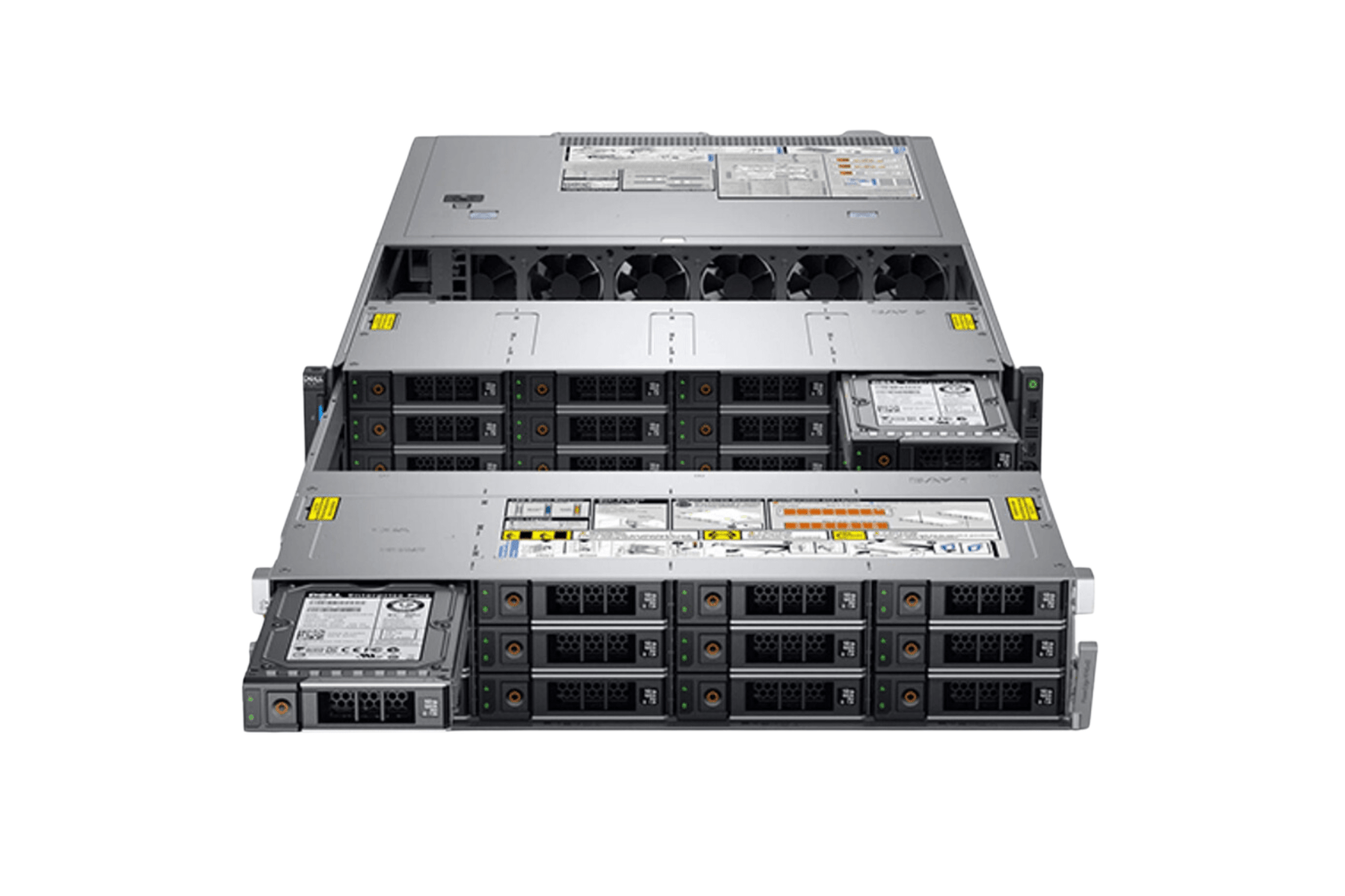 Refurbished Dell PowerEdge R740xd2 24-Bay 3.5" 2U server front view